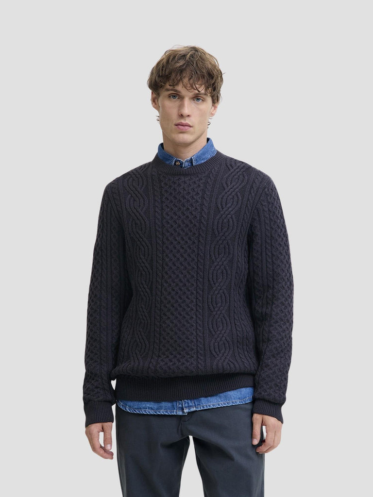 JPRBLUSEAN KNIT CABLE CREW NECK SN 12283486 DARK NAVY JACK&JONES 