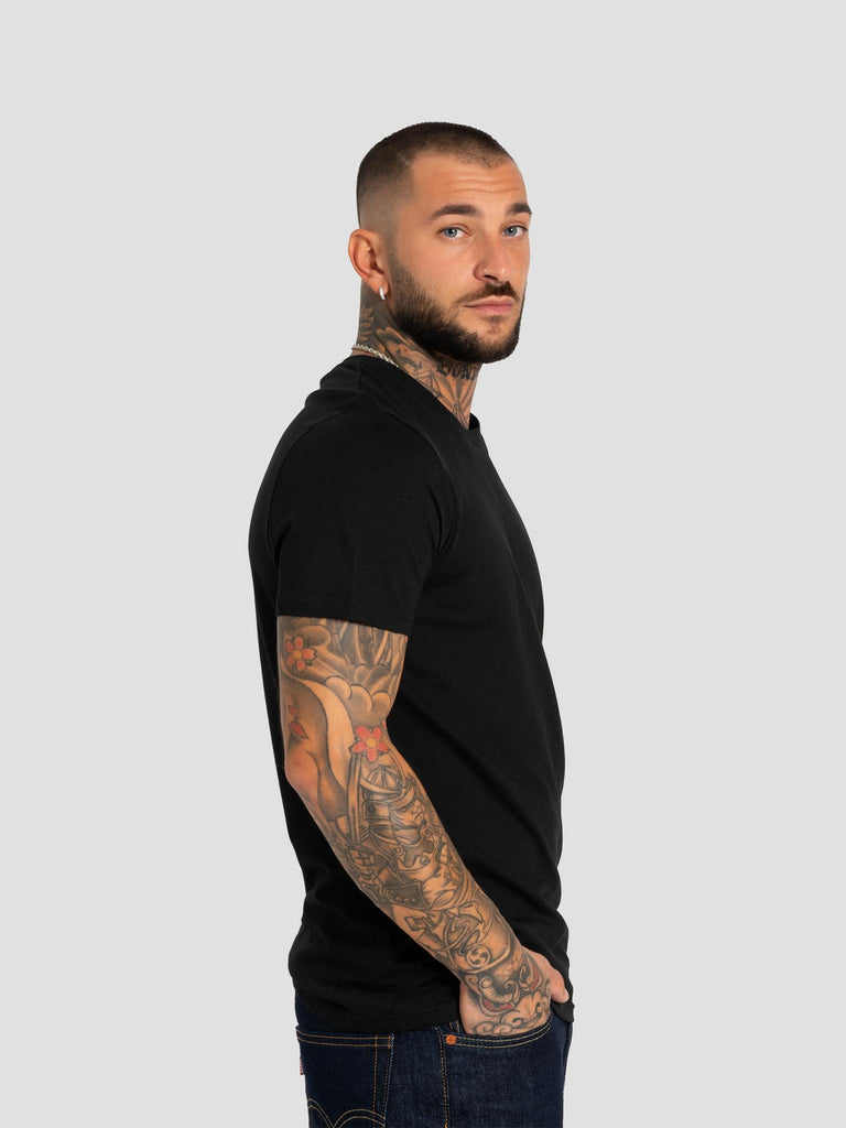 GIROCOLLO BASICO TSHIRT107 NERO GROOVE 