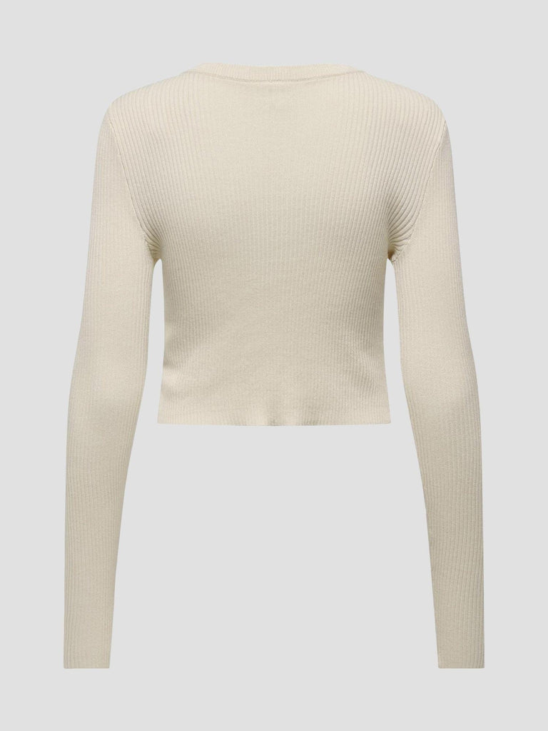ONLNEW MEDDI LS O-NECK CROPPED CC KNT 15339578 BIRCH ONLY 