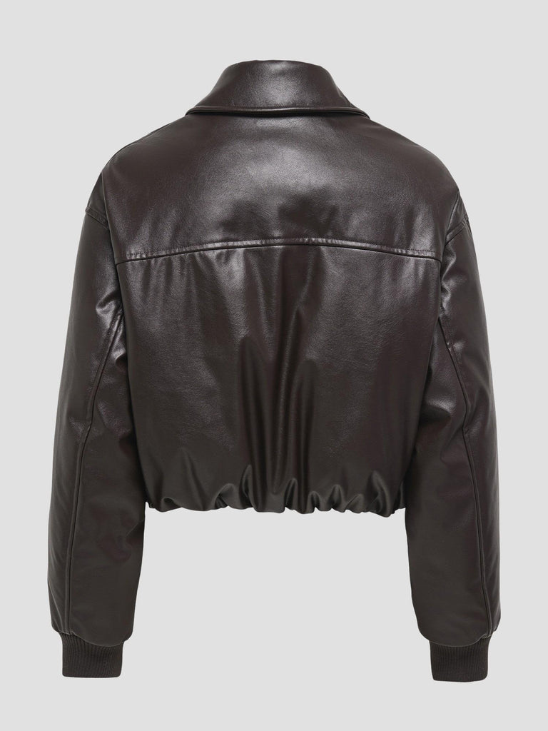 ONLMARIE FAUX LEATHER PUFFER CC OTW 15349548 CHOCOLATE TORTE ONLY 
