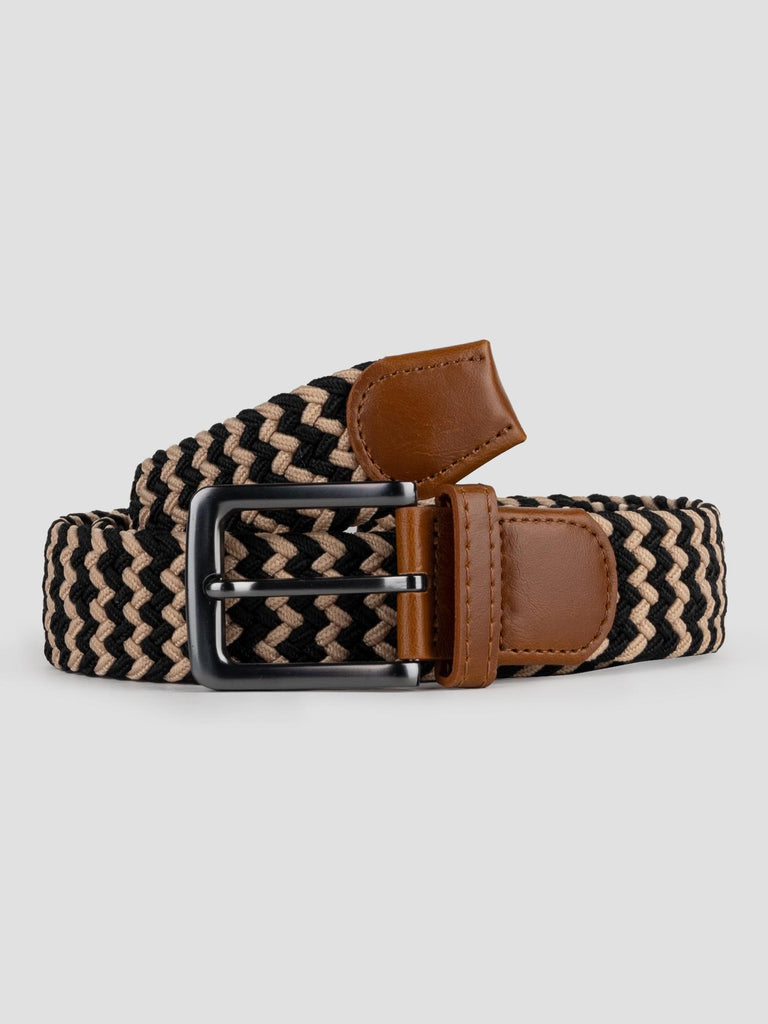 BELT ROPE NEW BUCKLE GRO4006 STRIPE BK/BE A257 GROOVE 