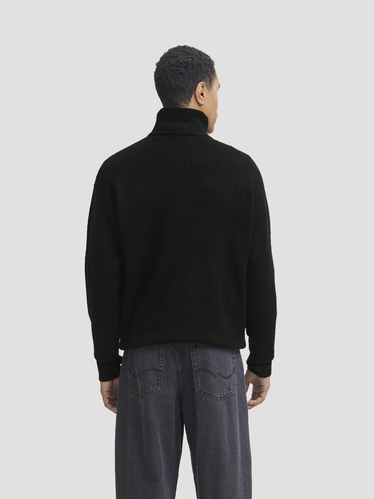 JJESOHO OLLIE KNIT HALF ZIP SN 12278937 BLACK JACK&JONES 