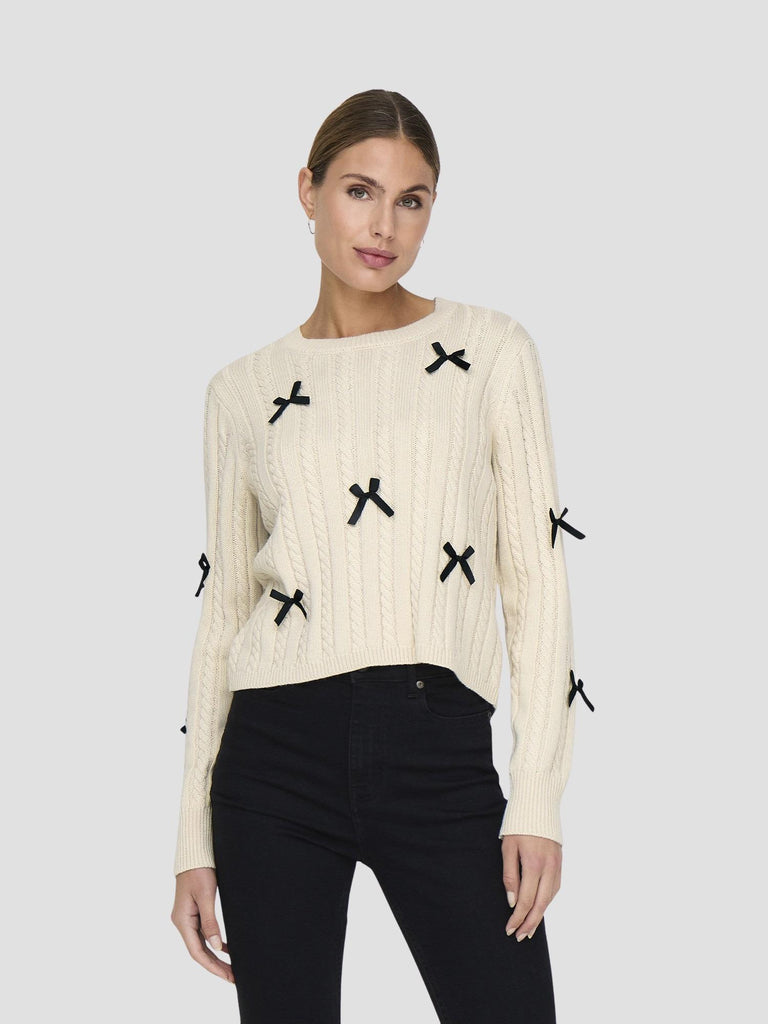 JDYBOW L/S ONECK CABLE PULLOVER KNT NOOS 15344549 BIRCH JACQUELINE DE YONG 