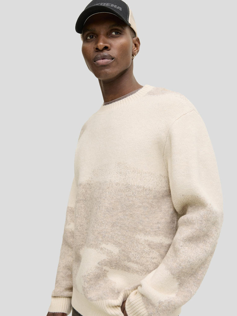 JCOFLARE KNIT AOP CREW NECK 12287945 RAINY DAY JACK&JONES 