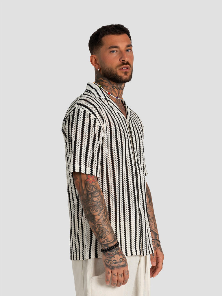 GROOVE SHIRT013WHITE BLACK