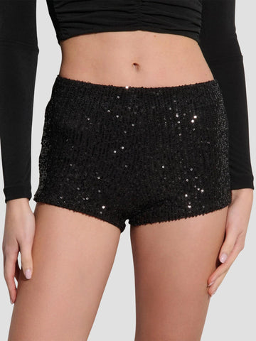 CULOTTE IN PAILLETTES FARM251 NERO SUITE BENEDICT 