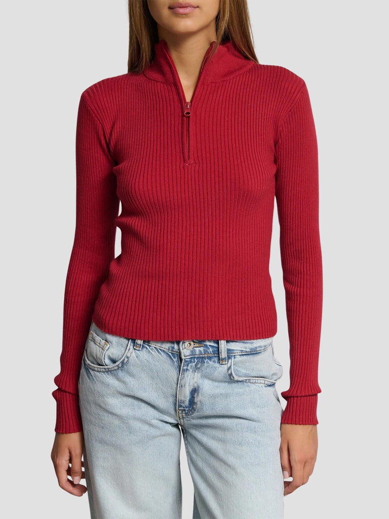 MAGLIA CON ZIP POSH252 DK RED SUITE BENEDICT 