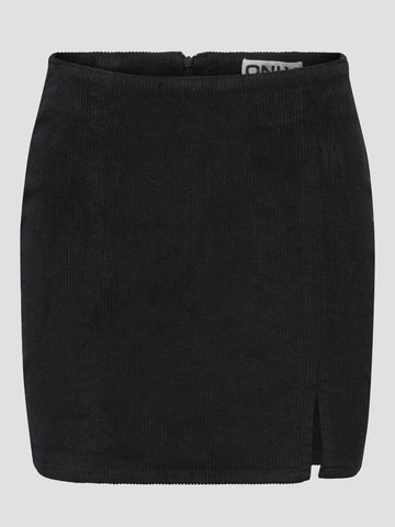 ONLLENI-GLOBAL SHORT CORD SLIT SKIRT PNT 15353633 BLACK ONLY 