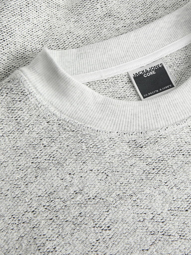 JCOMOTION TEXTURED SWEAT CREW NECK 12282858 LIGHT GREY MELANGE JACK&JONES 