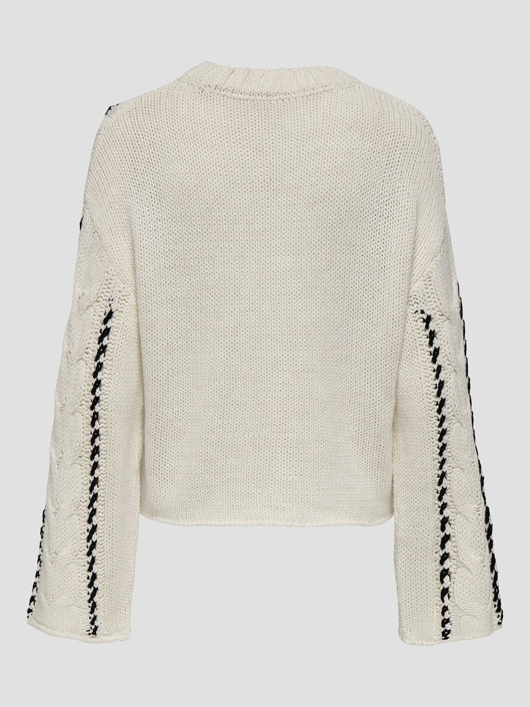ONLTESSA LS CABEL STITCH O-NECK CC KNT 15350461 BIRCH ONLY 