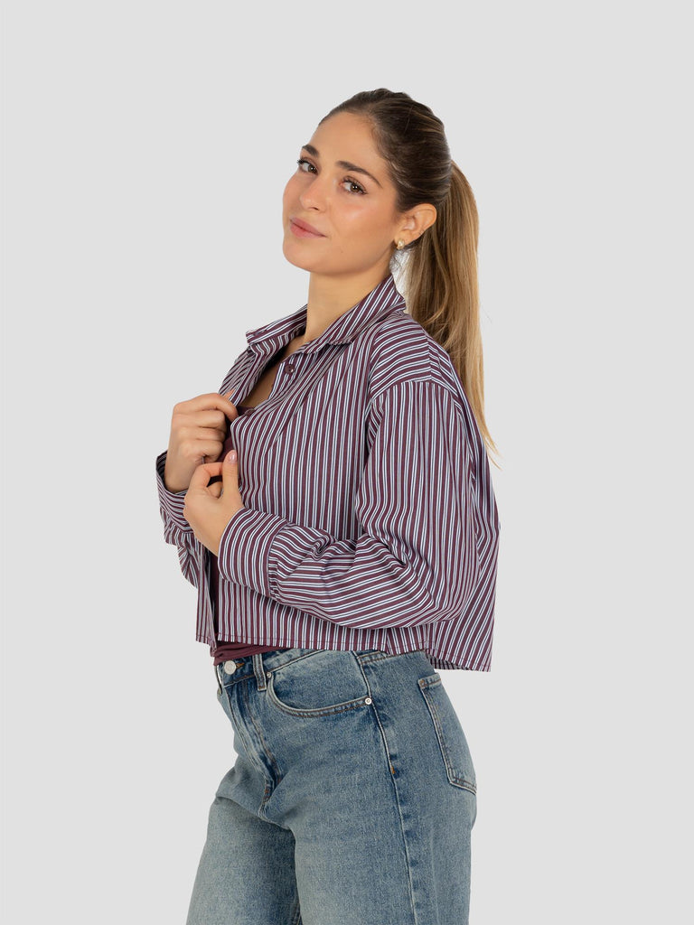 CROP RIGHE 4022R BORDEAUX GROOVE 
