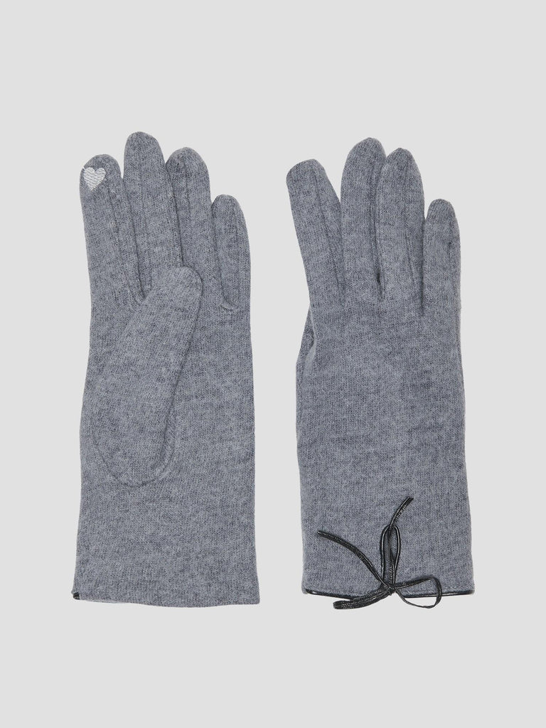 ONLETTA BOW GLOVES CC 15350310 MEDIUM GREY MELANGE ONLY 