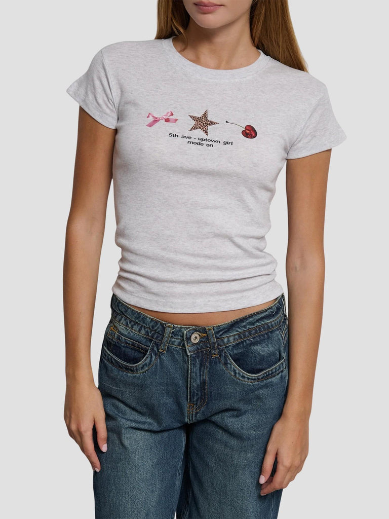 T-SHIRT CON STAMPA TIROLO-5TH PEARL MEL SUITE BENEDICT 