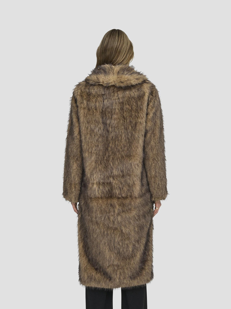 ONLDAWN LIFE LONG FAUX FUR COAT OTW 15352794 TANNIN ONLY 