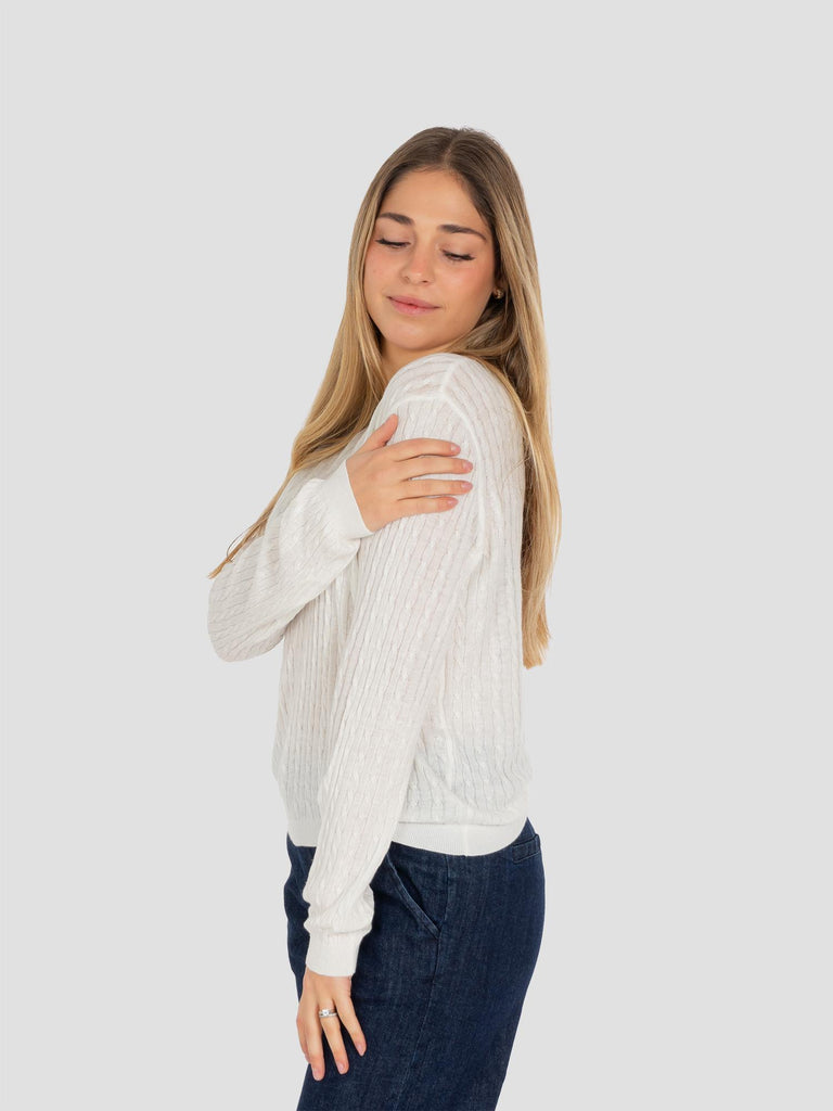 TRECCIA MISTO CASHMERE E210 PANNA GROOVE 