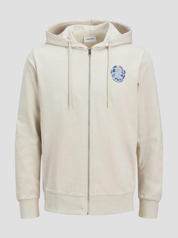 JJONE COLOR SUMMER SWEAT ZIP HOODIE 12269428 MOONBEAM JACK&JONES 