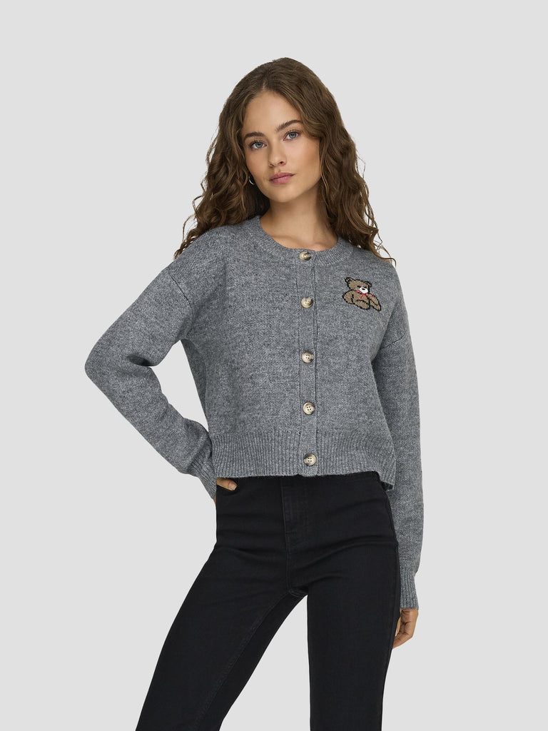 ONLTEDDY LS CARDIGAN EX KNT 15357743 MEDIUM GREY MELANGE ONLY 