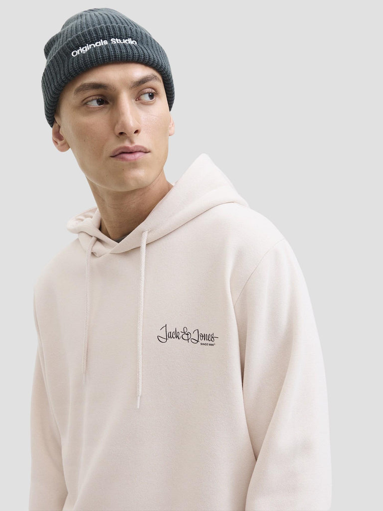 JJYUKI FRONT SWEAT HOOD 12287229 MOONBEAM JACK&JONES 