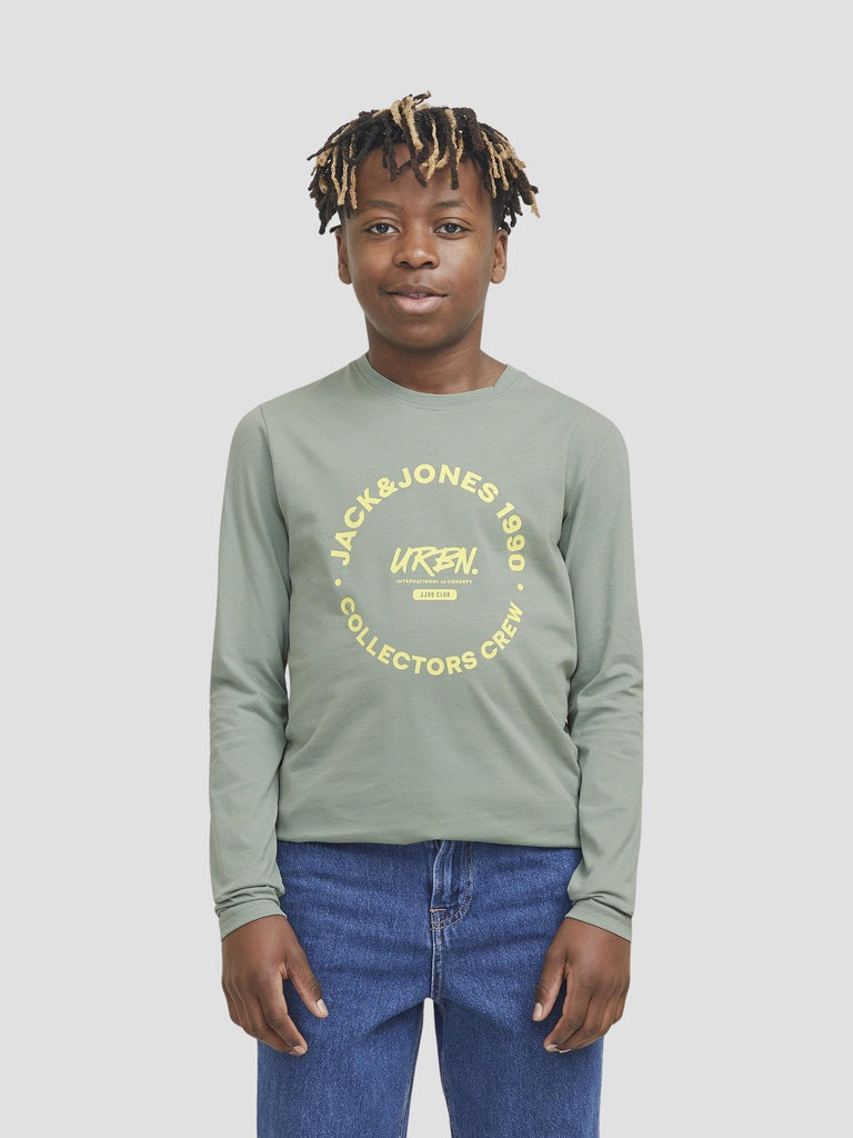 JJSIMON TEE LS CREW NECK JNR 12270230 ICEBERG GREEN JACK&JONES 