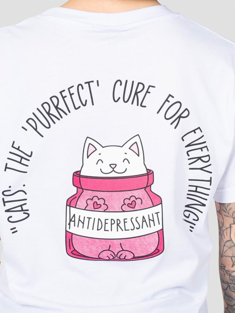 PRINTED TEE SHIRT63 ANTIDEPRESS BIANCO GROOVE 