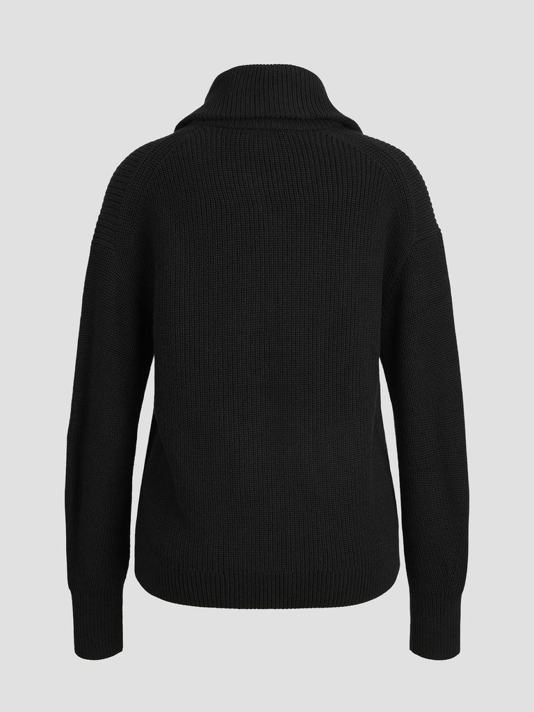 JXADELINE TWIST ZIP CARDIGAN KNIT 12280271 BLACK JJXX 