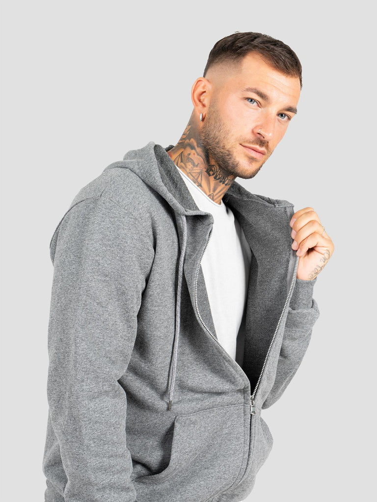 ZIP CAPPUCCIO PESO MEDIO BARL308 GRIGIO MEDIO MELANGE GROOVE 