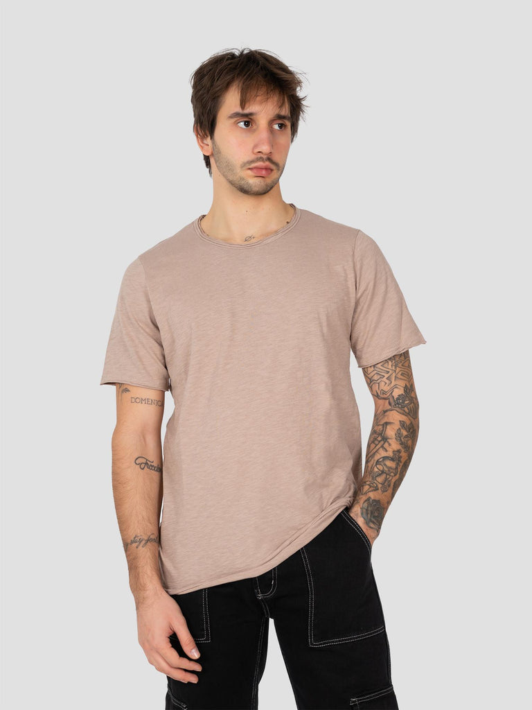 JERSEY FIAMMATA TAGLIO VIVO TSHIRT001 SABBIA GROOVE 
