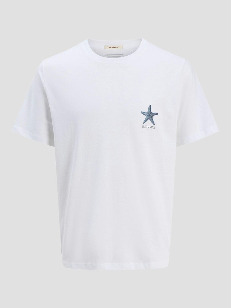 JORCANGGU ILLU TEE SS CREW NECK 12277228 BRIGHT WHITE JACK&JONES 