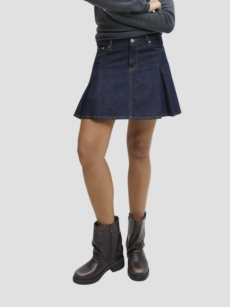 JXALORA MW PLEATED SKIRT DNM 12286392 DARK BLUE DENIM JJXX 