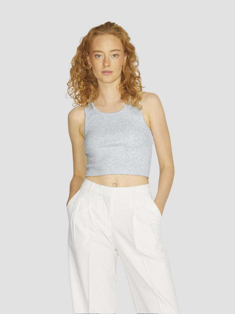 JXFALLON STR SL RIB TOP JRS NOOS 12200401 LIGHT GREY MELANGE JJXX 