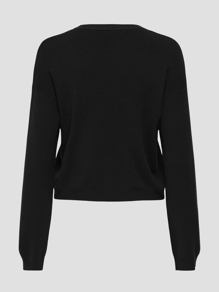 JDYERIS LIFE L/S O-NECK PULLOVER KNT 15351506 BLACK JACQUELINE DE YONG 