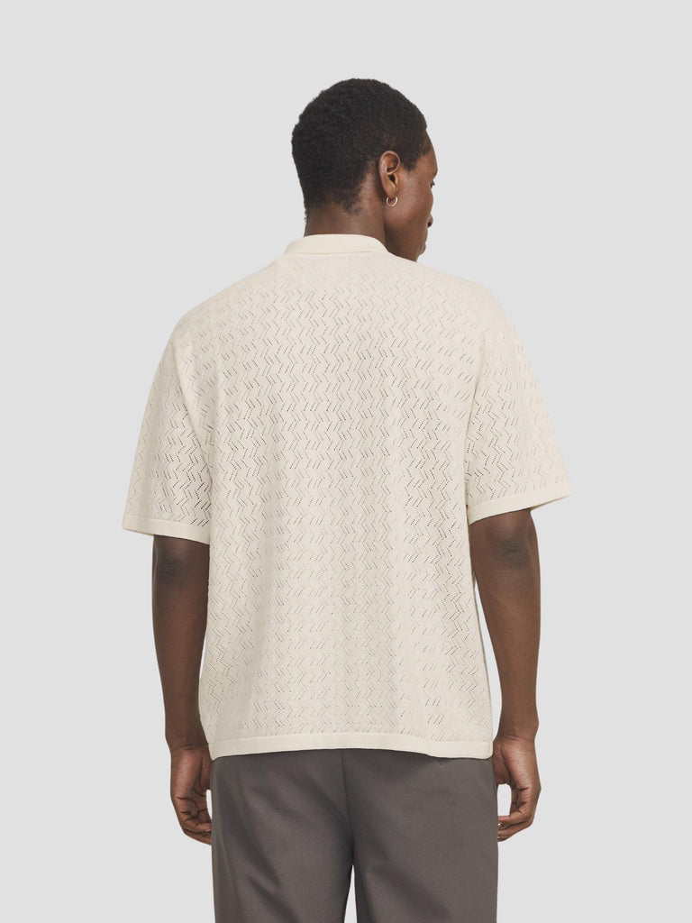 JORTYLER KNIT SS POLO SN 12272863 SEA SALT JACK&JONES 