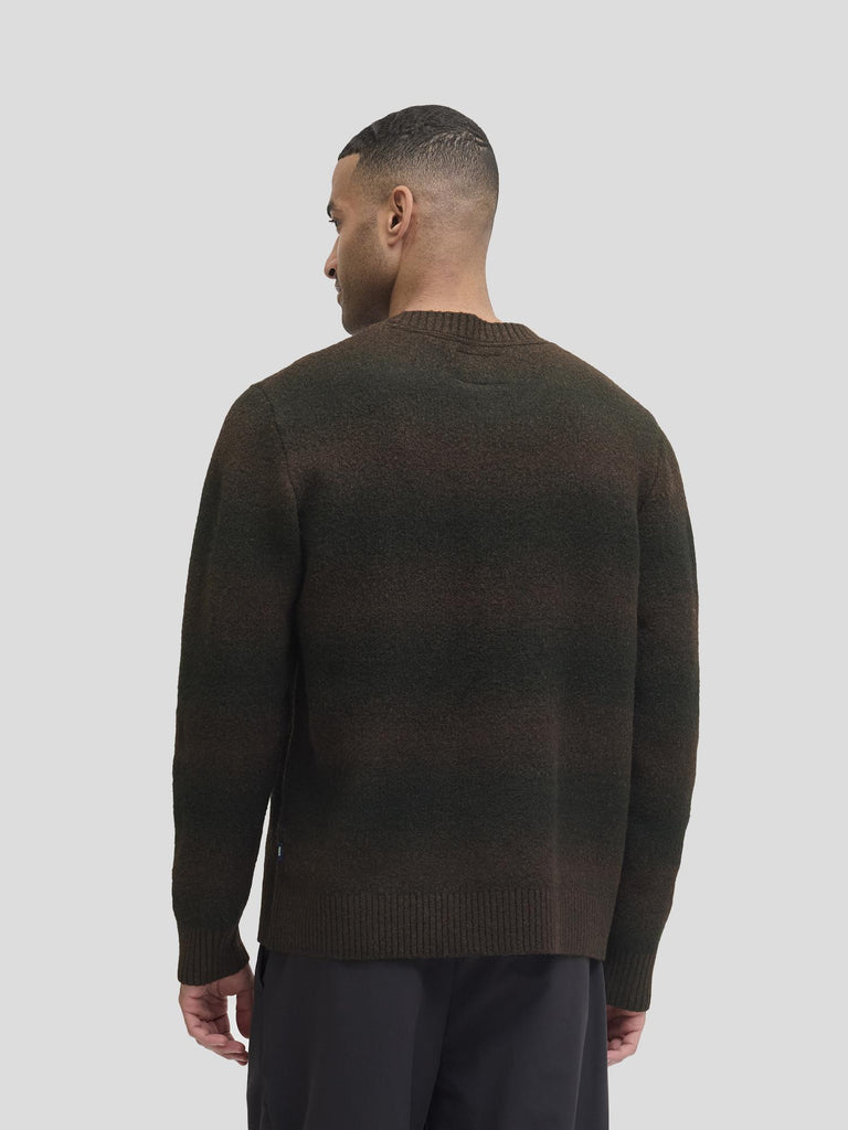 JPRBLUTYLER KNIT STRIPED CREW NECK 12286239 FUDGE JACK&JONES 