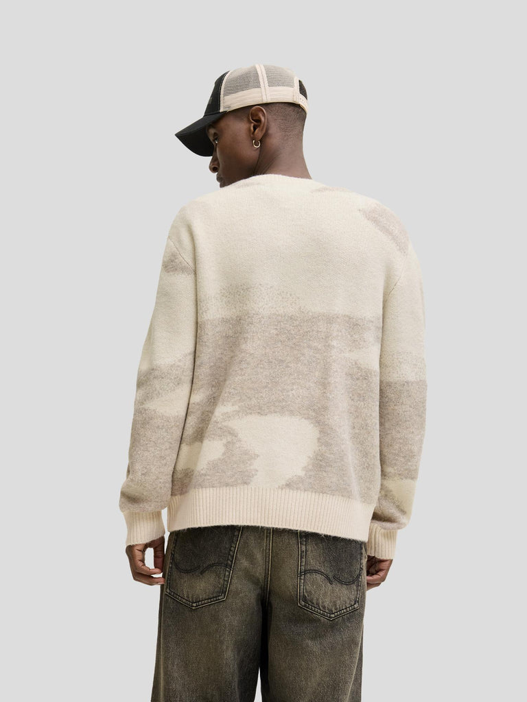 JCOFLARE KNIT AOP CREW NECK 12287945 RAINY DAY JACK&JONES 