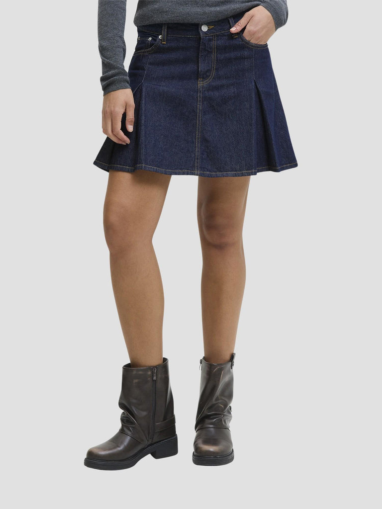JXALORA MW PLEATED SKIRT DNM 12286392 DARK BLUE DENIM JJXX 