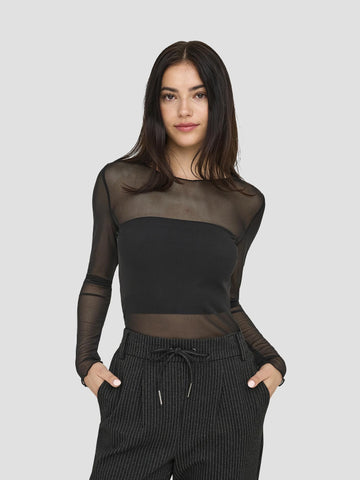 JDYELSA NEW L/S O NECK TOP JRS NOOS 15356004 BLACK JACQUELINE DE YONG 