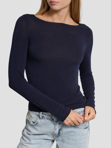 TOP OFFSHOULDER GIAKARTA DK NAVY SUITE BENEDICT 