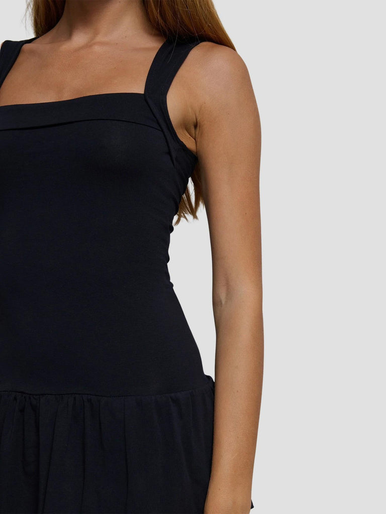 ABITO CON GONNA A BALZE VURBETTO BLU NAVY SUITE BENEDICT 