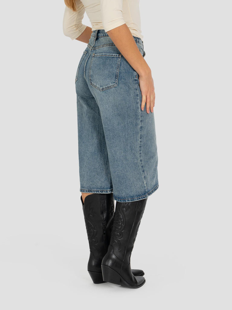 BERMUDA LUNGO DENIM JEANS ZJ025 DENIM GROOVE 