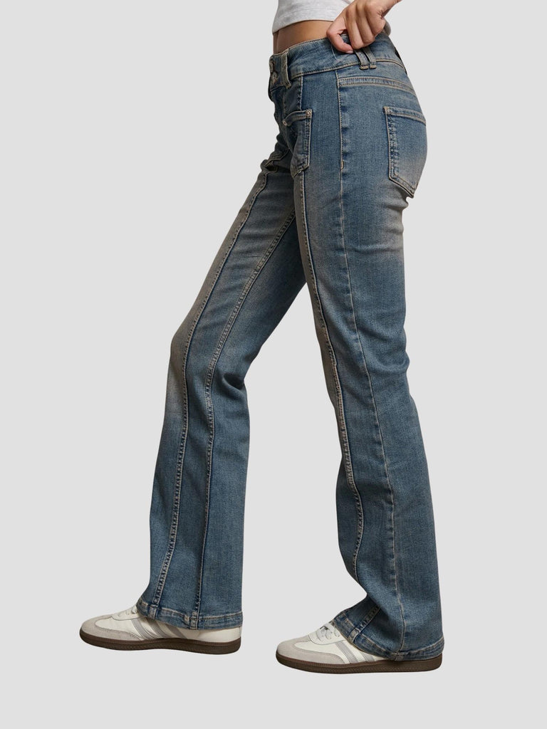 JEANS A ZAMPA CON DOPPIO BOTTONE JEORGINA252 MEDIUM SANDLE SUITE BENEDICT 