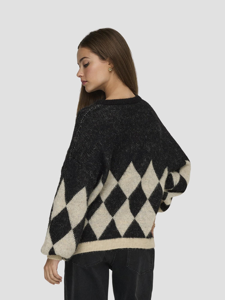 ONLNOEME LIFE LS JQ O-NECK NCA KNT 15353226 BLACK ONLY 