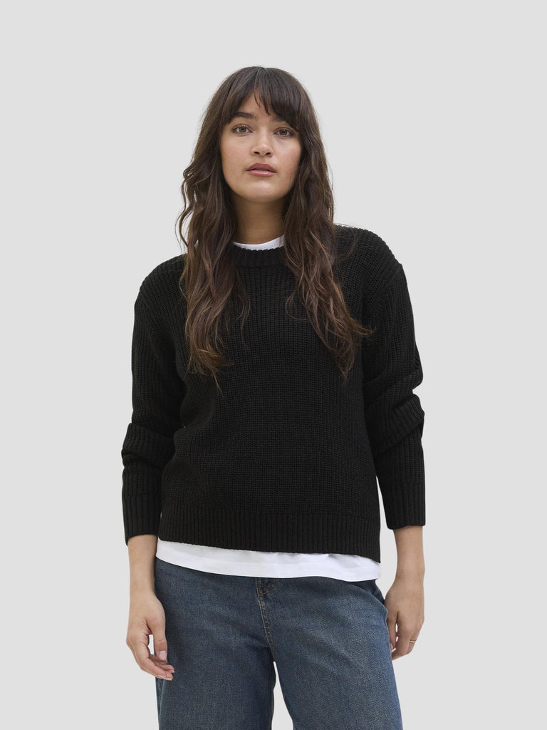 JXGLOBAL CREW NECK KNIT 12288012 BLACK JJXX 