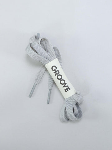 LACCI PIATTI COLORATI LUNGHEZZA 100CM GRO6000 GRIGIO GROOVE 
