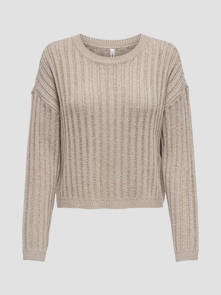 ONLSUNNIES LS STRUCTURE O-NECK CC KNT 15339577 STRING ONLY 