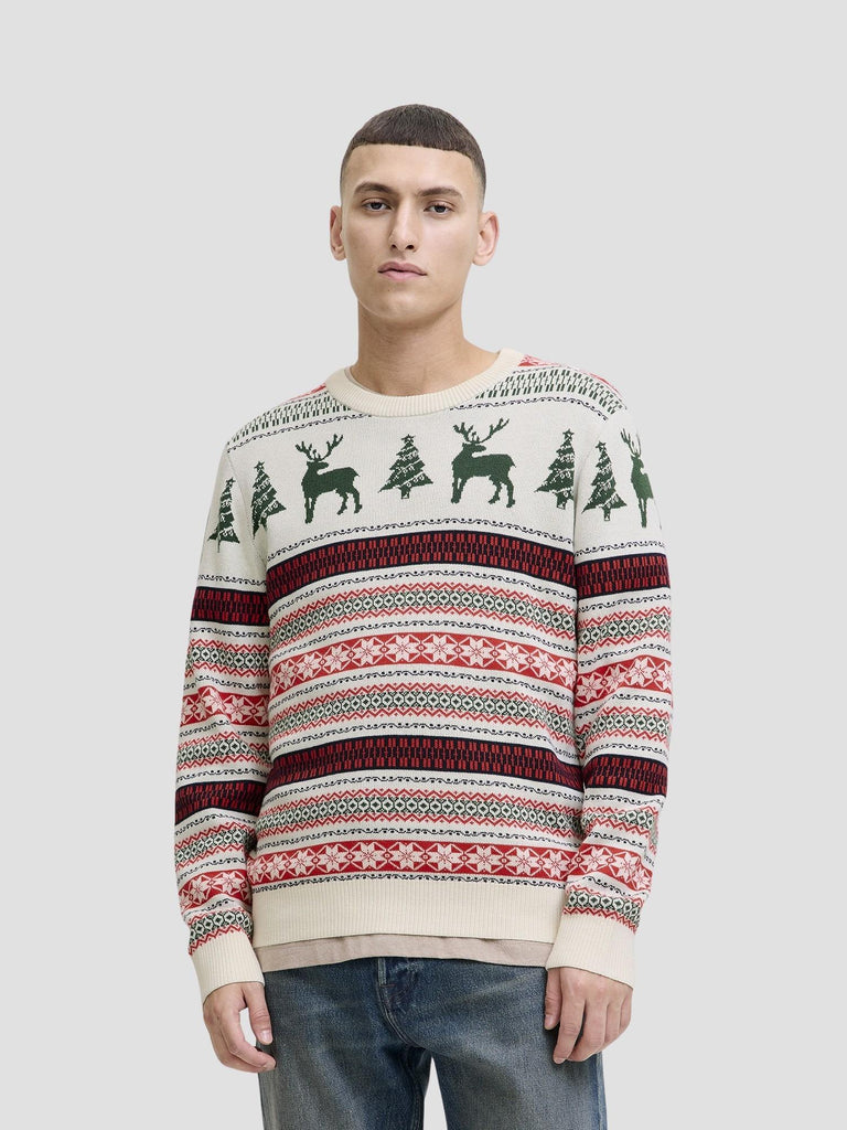 JJXMAS NOEL KNIT CREW NECK 12279840 DARK GREEN JACK&JONES 