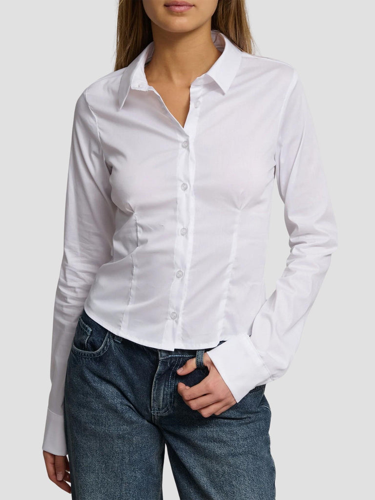 CAMICETTA SLIM FIT IN COTONE DELILAH BIANCO SUITE BENEDICT 