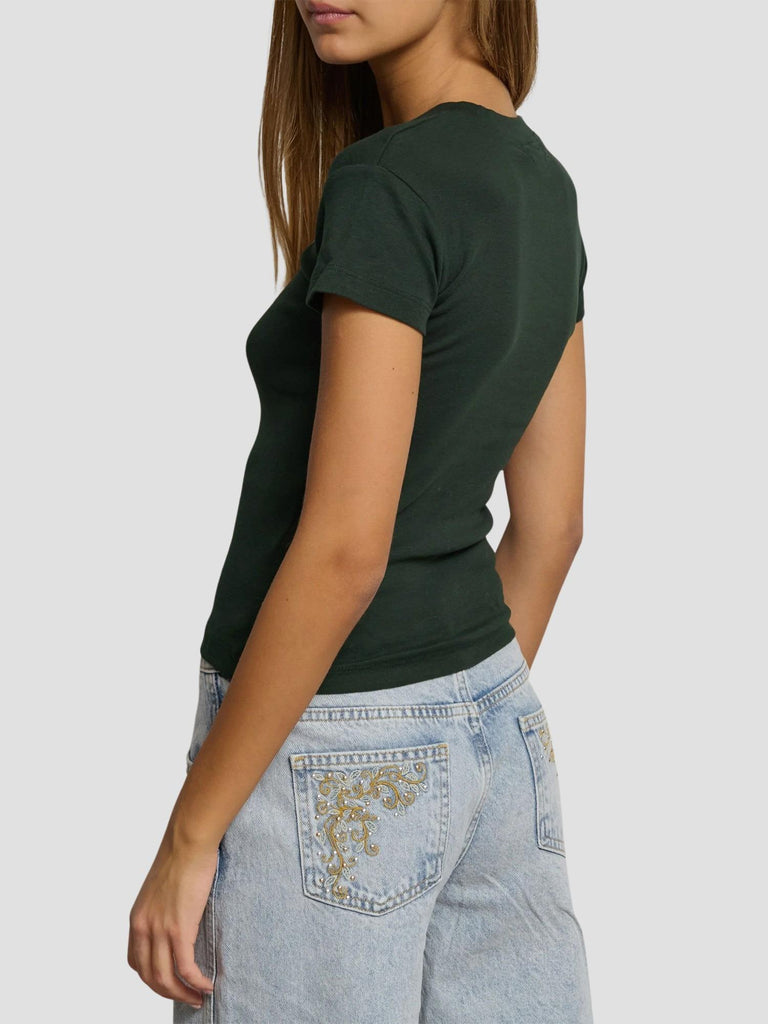 T-SHIRT CON STAMPA TIROLO-CASINI DK GREEN SUITE BENEDICT 