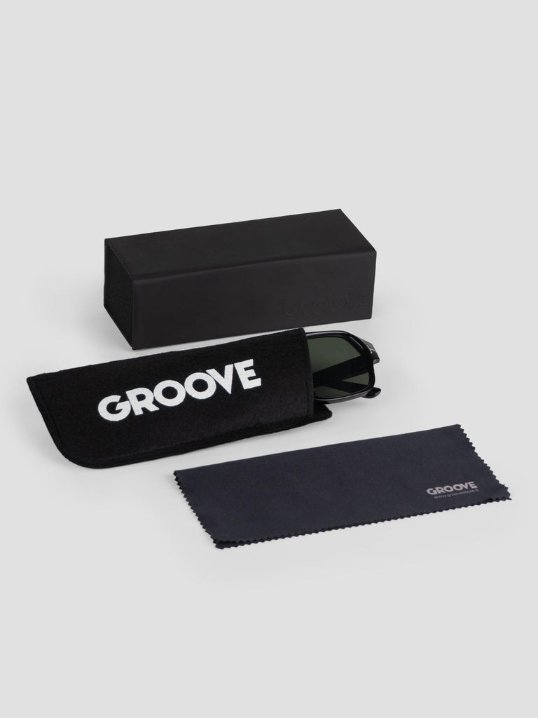 AVIATOR COLORED LENSES SUN001/10 BLACK GREEN GROOVE 