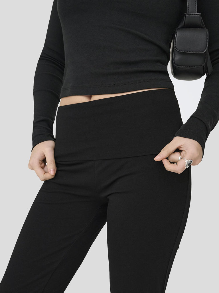 ONLKISS FOLD DOWN PANT CC JRS NOOS 15365306 BLACK ONLY 