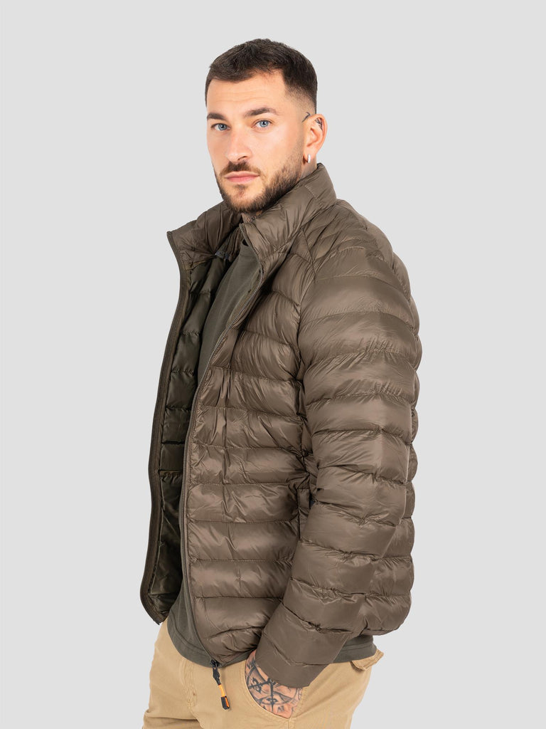 DOWNJACKET IF HOODIE FLUO ZIP DOWN1 MILITARY GREEN GROOVE 